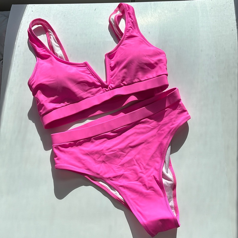 V-Wire High Waisted Swimsuit